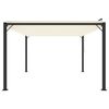 vidaXL Pergola mit Lamellendach 3x4 m Creme Stoff und Aluminium