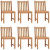 vidaXL 7-teiliges Garten-Ess-Set 120 x 70 cm Massivholz Teak