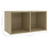 vidaXL TV-Schrank Sonoma-Eiche 72x35x36,5 cm Holzwerkstoff