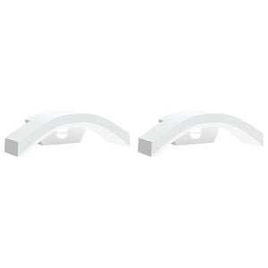 vidaXL LED-Au&szlig;enwandleuchten mit Sensor 2 Stk. Wei&szlig; Aludruckguss