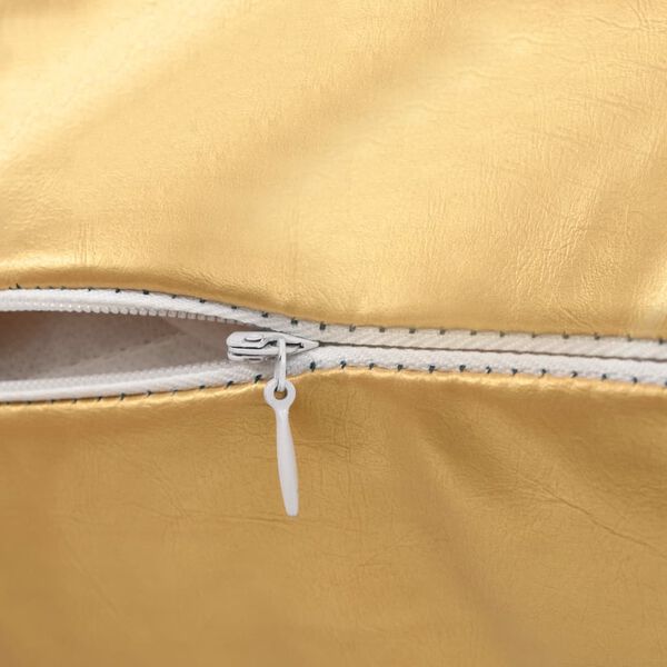 vidaXL Kissen-Set 2 Stk. PU 60 x 60 cm Golden