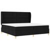 vidaXL Boxspringbett mit Matratze Dunkelgrau 90x190 cm Schwarz Stoff