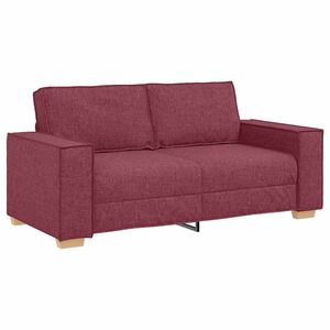vidaXL 2-Sitzer Sofa Weinrot 140 cm Stoff