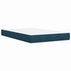 vidaXL Boxspringbett mit Matratze Dunkelblau 120x200 cm Samt