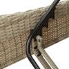 vidaXL Sonnenliege mit Auflagen Hellgrau 114x205x73 cm Poly Rattan