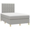 vidaXL Boxspringbett mit Matratze Hellgrau 120x200 cm Stoff