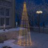 vidaXL Weihnachtsbaum in Kegelform 330 LEDs Warmwei&szlig; 100x300 cm