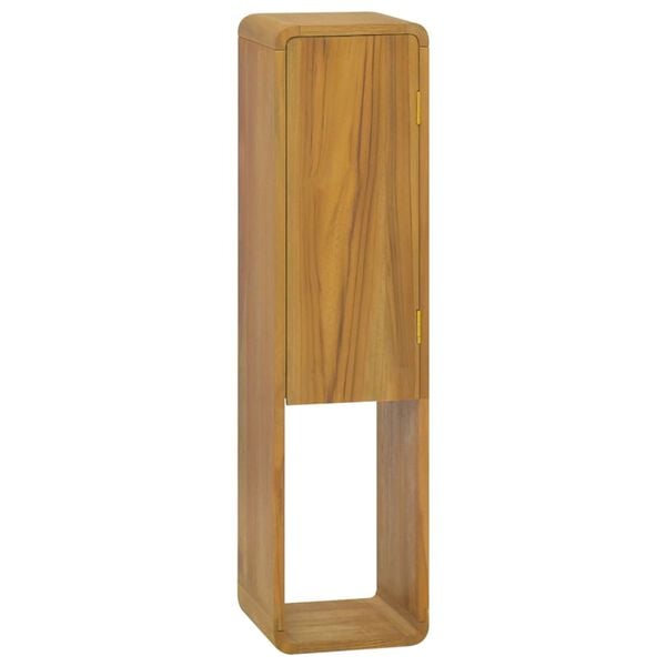 vidaXL Wand-Badschrank 25x25x100 cm Massivholz Teak