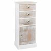 vidaXL Beistellschrank 38x28x86 cm Massivholz Paulownia