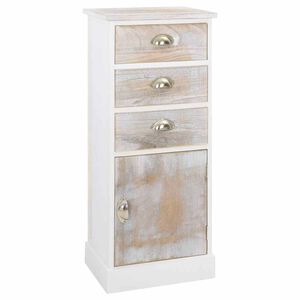 vidaXL Beistellschrank 38x28x86 cm Massivholz Paulownia