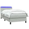 vidaXL Boxspringbett mit Matratze & LED Schwarz 160x210 cm Samt
