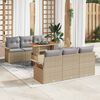 vidaXL Garten-Sofa-Set mit Kissen 7 pcs Beige und Hellgrau