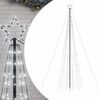 vidaXL LED Weihnachtsbaum mit Erdspie&szlig;en 1534 LEDs Kaltwei&szlig; 500 cm
