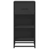 vidaXL Sideboard Schwarz 35,5x35x76 cm Holzwerkstoff und Metall
