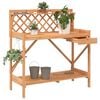 vidaXL Pflanztisch mit Rankgitter Braun Massivholz Tanne