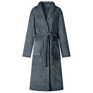 vidaXL Bademantel ohne Kapuze Marineblau S Flanell