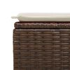 vidaXL 7-tlg. Garten-Sofagarnitur mit Kissen Braun Poly Rattan