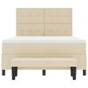 vidaXL Boxspringbett mit Matratze Creme 160 x 200 cm Stoff