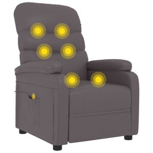 vidaXL Massagesessel Grau Kunstleder