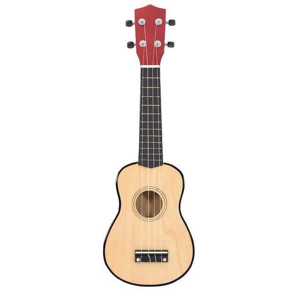 vidaXL Sopran Ukulele Set für Kinder mit Tasche Dunkles Holz 21"
