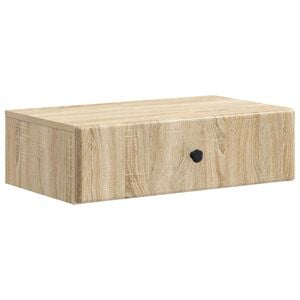 vidaXL Wandmontierter Beistelltisch Sonoma-Eiche 59 x 34,5 x 17 cm