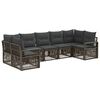vidaXL Gartensofa-set 7 stk. 7-Sitzanzahl Grau Poly-Rattan