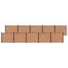 vidaXL Zaunelement 10 Stk. 1692 x 146 cm WPC und Aluminium Braun
