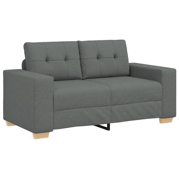 vidaXL Zweisitzer-Sofa Dunkelgrau 160x77x82 cm Stoff