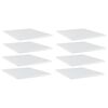 vidaXL B&uuml;cherregal-Bretter 8 Stk. Hochglanz-Wei&szlig; 40x50x1,5 cm