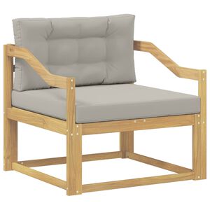 vidaXL Outdoor Mittelsofa Polyester Wei&szlig;