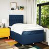 vidaXL Boxspringbett mit Matratze Blau 120x200 cm Stoff