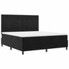 vidaXL LED Boxspringbett mit Matratze Schwarz 180 x 200 cm Stoff