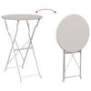 vidaXL Klapp Bistro Set 3 pcs Beige Stahl