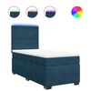 vidaXL Boxspringbett mit Matratze Blau 80x200 cm Samt