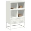 vidaXL Highboard Wei&szlig; 68x39x111,5 cm Stahl