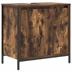 vidaXL Waschbeckenunterschrank R&auml;uchereiche 60x34,5x60 cm