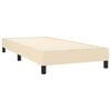 vidaXL Boxspringbett mit Matratze Creme 90x200 cm Stoff