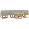 vidaXL Outdoor-Sofagarnitur mit Kissen 7 pcs Wei&szlig; und Hellgrau