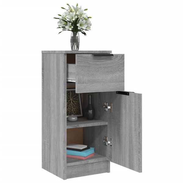 vidaXL Sideboards 2 Stk. Grau Sonoma 30x30x70 cm Holzwerkstoff