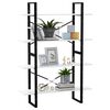 vidaXL Bücherregal 4 Fächer Weiß 100x30x140 cm Holzwerkstoff