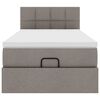 vidaXL Ottoman-Bett mit Matratze Taupe 100x200 cm Stoff