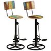 vidaXL Barhocker 2 Stk. Altholz Massiv