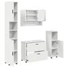 vidaXL Badezimmerm&ouml;bel-Set 4 stk. Wei&szlig; 35 x 30 x 192 cm