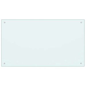 vidaXL K&uuml;chenr&uuml;ckwand Milchwei&szlig; 100x60 cm Hartglas