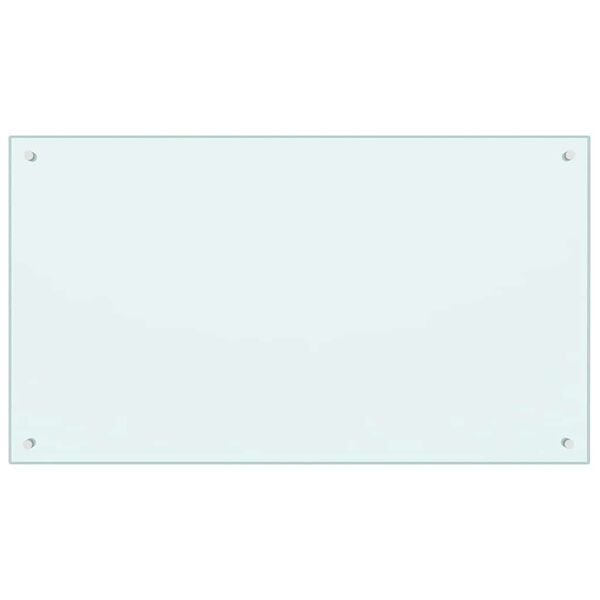 vidaXL K&uuml;chenr&uuml;ckwand Milchwei&szlig; 100x60 cm Hartglas