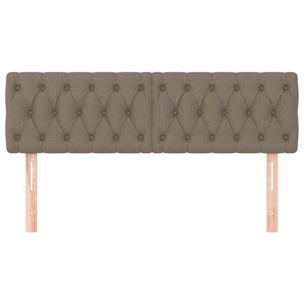 vidaXL Kopfteile 2 Stk. Taupe 80x7x78/88 cm Stoff