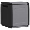 vidaXL Garten-Aufbewahrungsbox 54x53x57 cm 130 L Dunkelgrau Schwarz