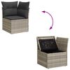 vidaXL Gartensofa-set mit Kissen 7 pcs Hellgrau Poly-Rattan