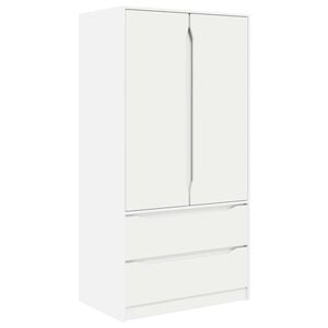 vidaXL Kleiderschrank mit T&uuml;r Wei&szlig; 79,5 x 49 x 156 cm Holzwerkstoff
