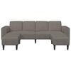 vidaXL Sofa mit Kissen Hellgrau 250 x 188 x 76 cm Cordstoff
